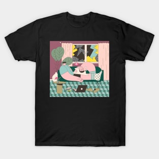 Green Ilustration art T-Shirt